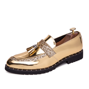 Zapatos de Vestir para Hombre, Estilo Derby Oxford, Mocasines de Punta Puntiaguda, de Microfibra y <span class=keywords><strong>Charol</strong></span>, con Borlas, de Moda, Sin Cordones - Product Image 2