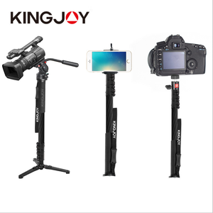 Không Thấm Nước Sợi Carbon KH-6750 Ảnh Tự Sướng Dính 3-Cách Lật Khóa <span class=keywords><strong>Monopod</strong></span> Với 2-Cách Pan Đầu Có Thể Gập Lại Cho Máy Ảnh Kỹ Thuật Số Sử Dụng - Product Image 2
