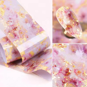 Patrón de mármol Cielo estrellado Nail Art Foil Transfer Stickers DIY Decor Nail Charm Stickers - Product Image 3