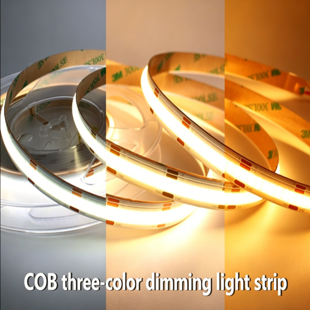 Wholesale COB Light 576leds Dual color Adjustable Lighting Flexible LED Tape Light Kitchen Cabinet Office Stairs LED Strip