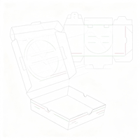 Boîte à pizza rigide en carton ondulé biodégradable, finition mate, impression personnalisée, qualité alimentaire, pour pizzeria, à emporter et livraison