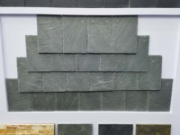 Tuiles de toit en pierre de style japonais, résistantes aux intempéries, non décolorantes, ardoise noire et grise pour maisons, finition de surface fendue, anti-acide, anti-érosion