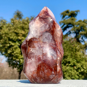 Venta al por Mayor de Figuras de Cristal Talladas en Hematita de Cuarzo Rojo Natural, Decoración de Cristal - Product Image 1