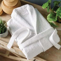 100% coton hôtel spa femmes/hommes peignoirs longs vêtements de nuit absorbant velours peignoir