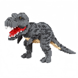 Jouet de construction en micro-particules Tyrannosaurus Rex, série dinosaures populaire de l'usine, assemblage libre, matériau ABS - Product Image 1