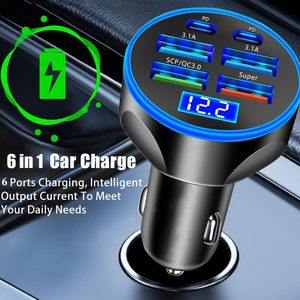 <span class=keywords><strong>Chargeur</strong></span> de voiture HYTO 250W PD QC3.0 à charge rapide 6 en 1, <span class=keywords><strong>prise</strong></span> allume-cigare de voiture, charge rapide avec affichage numérique - Product Image 6