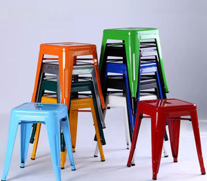 Industrial Metal Bar Stool Modern Design Durable Eco-Friendly Water Resistant Commercial Furniture Home Bar <b>Chair</b> <b>Stackable</b> - Product Image 1