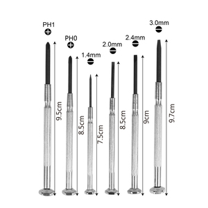 6pcs OEM DIY Multifunction Chrome Steel Handle Screwdriver Set Slotted Phillips Bits Watch Glasses Repair Small <strong>Torx</strong> <strong>Screwhead</strong> - Product Image 2