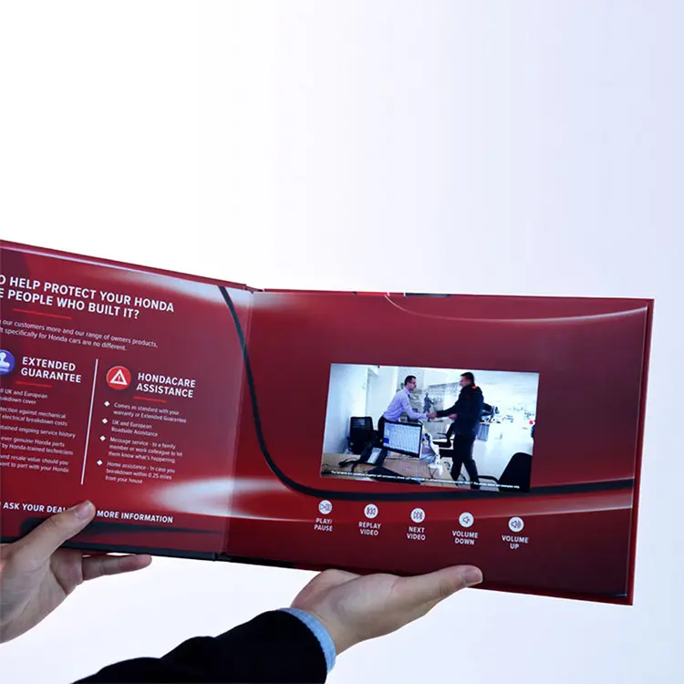 Promotional 2.4 inch 4.3 inch 5 inch 7 inch a4 video book a5 digital business card lcd screen video brochure