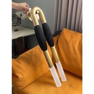 Lámpara de Pared Moderna Industrial de Cobre con Pelo Sintético, Aplique Decorativo para Hotel, Dormitorio, Pasillo, Fondo de Pared - Product Image 6