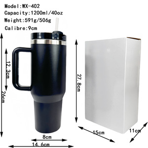 Stainless Steel <b>Insulated</b> <b>Mug</b> 40oz With Straw Travel Cup For Outdoor Use Hand Grip Design Black Blue Colors Available - Product Image 4
