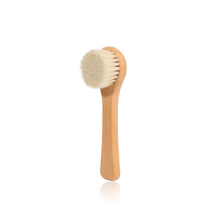 Spazzola per la cura personale del barbiere, per la pulizia di barba e capelli del viso, strumento per taglio capelli da uomo, spazzola per <span class=keywords><strong>collo</strong></span> in morbida lana con manico in legno - Product Image 3