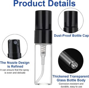 2ml 3ml 5ml Crimp <b>Perfume</b> <b>Spray</b> Empty <b>Bottle</b> <b>Perfume</b> Sample Glass <b>Bottle</b> Printable Empty <b>Bottle</b> - Product Image 3