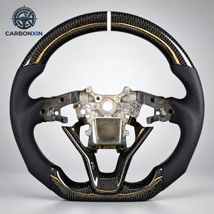 Volant de course personnalisé en cuir et fibre de carbone forgée pour Honda Accord 10ème génération CV 2018 2019 2020 2021 2022 Sport - Product Image 1