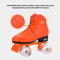 Patins à roulettes de location de haute qualité pour utilisation sur patinoire |   Bottes en microfibre durables, roues LED, approvisionnement en gros