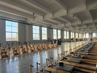 Cama Pilates Reformer, Reformer Pilates Professionnel en bois de noyer, Reformer Pilates pliable