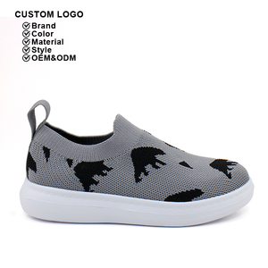 Vente en gros de chaussures pour enfants baskets multicolores tricotées pour tout-petits baskets décontractées sans lacet chaussures pour enfants chaussures de sport pour enfants filles et garçons - Product Image 4