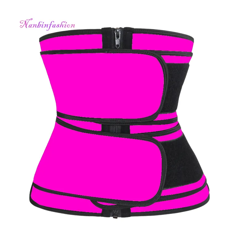 NANBIN Style Doppel gürtel und Reiß verschluss Korsett 3XS-6XL Hochwertige beliebte Pink SHAPERS Plus Size Latex Atmungsaktive Schnellt rocknende Erwachsene