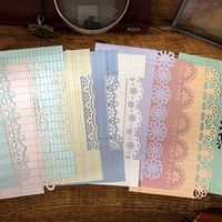 JAI IMAN 20 pièces de papier décoratif en dentelle ajourée, écriture possible, pour fournitures de scrapbooking