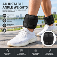 Poids de sport en polyester pour poignets et chevilles, remplissage de sable de fer, double couture, fermeture éclair anti-fuite, unisexe, 500g, réglables pour la course à pied