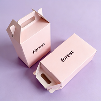 Cajas de Cartón Blancas con Asa y Acabado Mate, Personalizables con Logotipo, para Panadería, Comida para Llevar, Recuerdos de Fiesta y Empaque de Regalos