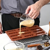En stock – Moule à gâteau rectangulaire en silicone à 12 cavités, moule à chocolat créatif pour pâtisserie DIY, facile à démouler, compatible four.