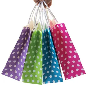 27X21X11CM Classic Colorful Dots Wedding cheap wholesale china paper bag