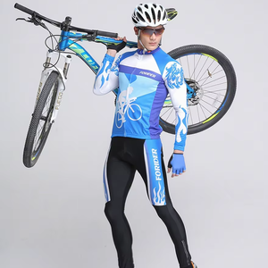 Ensemble <span class=keywords><strong>de</strong></span> maillot <span class=keywords><strong>de</strong></span> cyclisme <span class=keywords><strong>professionnel</strong></span> pour l'extérieur, manches longues, évacuation <span class=keywords><strong>de</strong></span> l'humidité, séchage rapide, <span class=keywords><strong>tenue</strong></span> <span class=keywords><strong>de</strong></span> cyclisme avec pantalon rembourré pour toutes les conditions météorologiques - Product Image 1