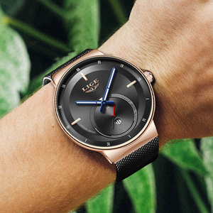<span class=keywords><strong>Reloj</strong></span> <span class=keywords><strong>LIGE</strong></span> <span class=keywords><strong>2022</strong></span>, <span class=keywords><strong>Reloj</strong></span> de Cuarzo de Lujo de Moda para Hombre, <span class=keywords><strong>Reloj</strong></span> Casual Delgado de Acero Inoxidable con Malla, Resistente al Agua, Modelo Lg9993 - Product Image 3