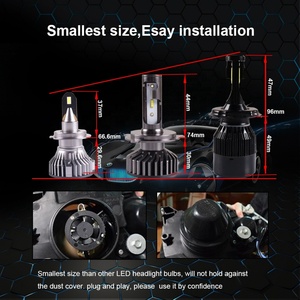 2023 New Factory Price Auto Lighting 3900lm 35w 6000k Graphene H1 LED Headlights High Low Beam CSP LED Car LED Lights - Product Image 2