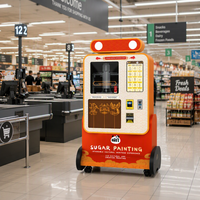 Distributeur automatique intelligent de sucre artistique en libre-service, production sur demande pour les centres commerciaux, les supermarchés, les parcs, les cafés et les événements