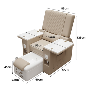 เก้าอี้ทำเล็บเท้าพร้อมฟังก์ชั่นครบครัน ปรับพนักพิงได้ พร้อมระบบนวดด้วยปั๊มน้ำ ระบบน้ำทิ้ง และอ่างล้างมือแบบแม่เหล็ก - Product Image 6