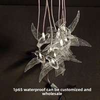 Luminaire suspendu LED en acrylique en forme de pigeon, étanche pour extérieur, design tendance croissant/lune, éclairage 12V