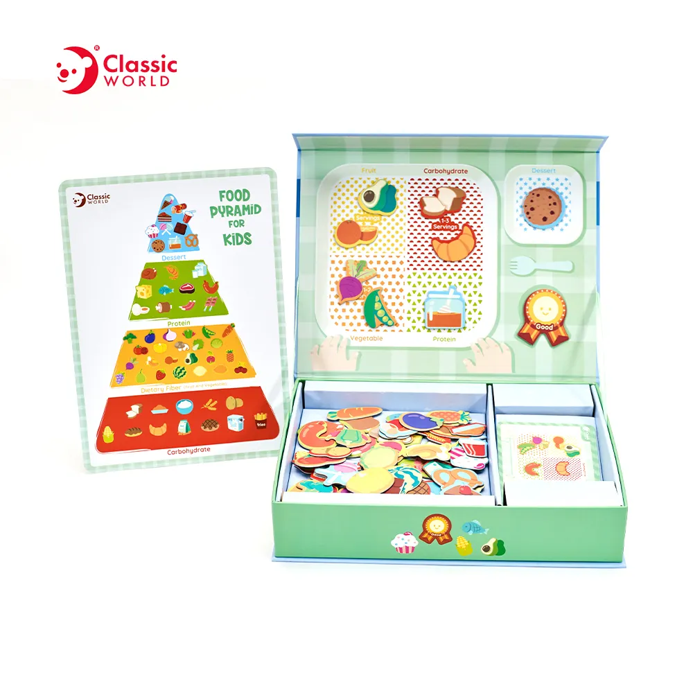 Klasik World 60 Buah Mainan Papan Puzzle Magnetik 3d Edukasi Kayu untuk Anak-anak