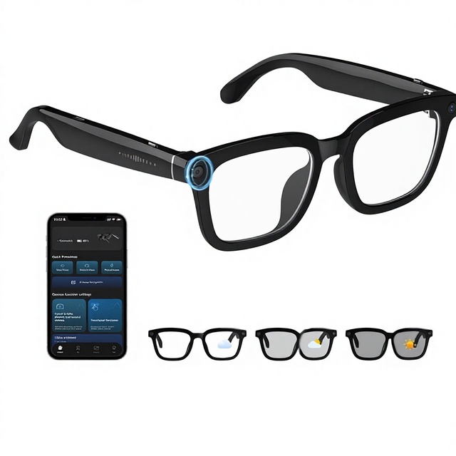 Smart Glasses Camera 1200P Video Recording Audio Recording Music Player V03 AI Assistant 139-Language Translation Color-Change