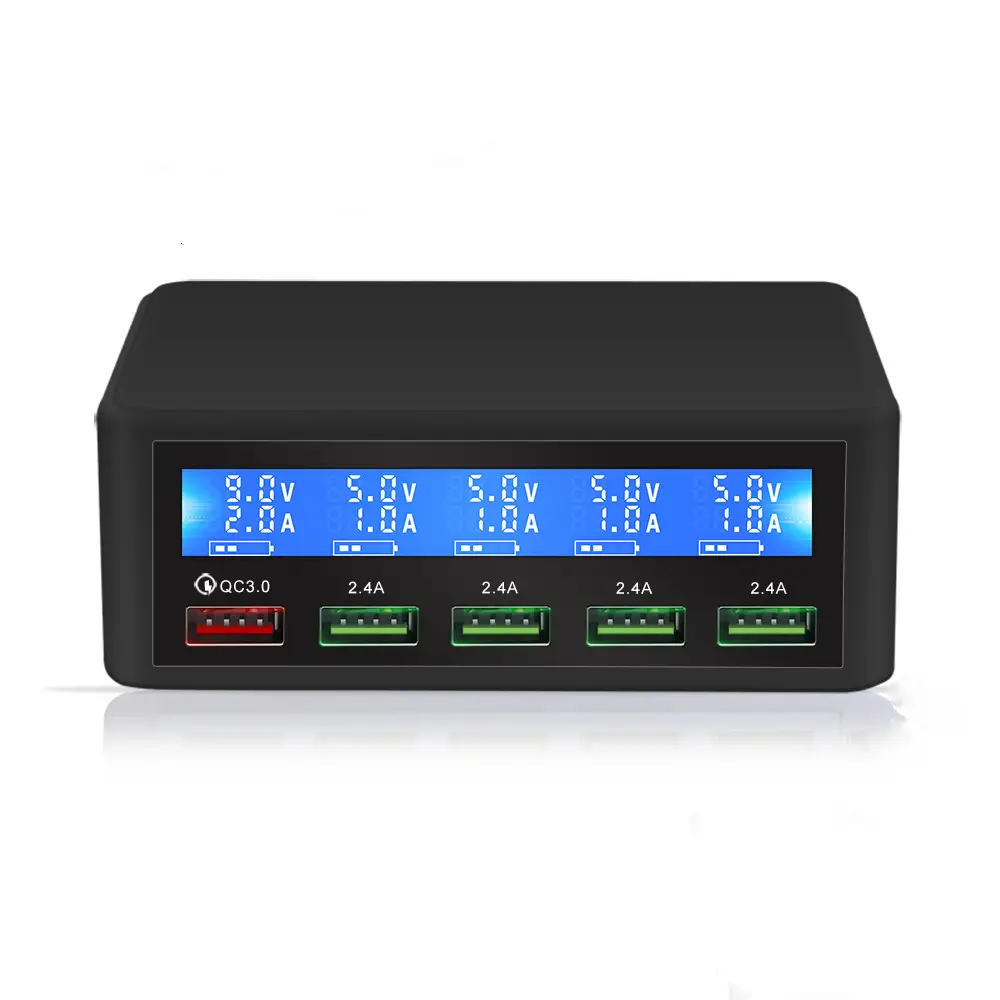 Quick charger 50W 5V 5 port qualcomm 3.0 usb charge station for restaurant