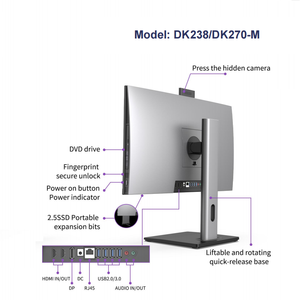 27 Inch All-in-One <b>Computer</b> Business Desktop Intel Core i3 i5 i7 8GB DDR4 256G 512G <b>Office</b> Study Monitor - Product Image 2