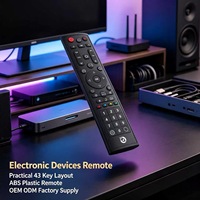Control Remoto Inalámbrico para TV JCXK de 43 Teclas, Carcasa de Plástico ABS, OEM ODM, Suministro de Fábrica Personalizado para Equipos Electrónicos