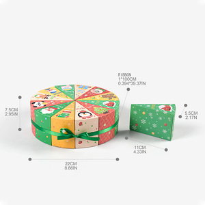 Scatole per Dolci Festivi <span class=keywords><strong>Stagionali</strong></span>, 12 Pezzi, Confezioni Regalo a Forma di Fetta di Torta per Regali Natalizi e Presentazioni al Dettaglio - Product Image 6
