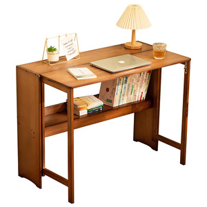 Bureau d'ordinateur pliable en bois et bambou, taille standard, pliable, pour bureau, étudiant, maison, table d'écriture - Product Image 6