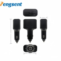 Pengsent Traceur GPS sans fil Mini Carlife, Chargeur de voiture, Positionnement en temps réel, Chargeur de téléphone allume-cigare, Dispositif 4G dissimulé, Charge rapide PC