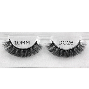 HITOMI DC26 Pestañas de Fibra Vegetal DD para Pestañas de Visón Sintético Hechas a Mano con Banda de Tallo de Algodón Negro 10mm Volumen Ruso - Product Image 2