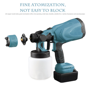 F-FPQ-1cordless Краскораспылитель портативный 21 В Электрический Ручной электроинструмент пистолет-распылитель краски для автомобиля окраска 800 мл - Product Image 5