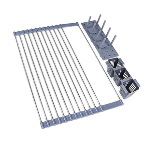 Alfombrilla de <span class=keywords><strong>silicona</strong></span> enrollable para fregadero, estante de secado de platos enrollable, venta al por mayor - Product Image 1