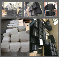 Pelat Taktis Balistik Ukuran Khusus 10*12 3a iiia IV Stand Alone B4c Silikon PE Alumina yang Cocok untuk Rompi Taktis