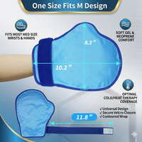 Compresse réutilisable chaude/froide en gel doux pour thérapie articulaire, arthrite, syndrome du canal carpien, douleurs aux doigts, gonflement et récupération par compression