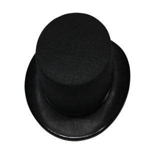 Chapeau haut de forme noir HKZB en feutre, unisexe, toutes saisons, pour magicien, accessoires de magie, fête jazz, performance scénique, cosplay - Product Image 1