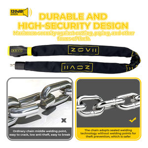 Verrou de sécurité pour moto en acier à bon prix, étanche IP67, alarme intelligente 120 dB, chaîne de vélo, batterie au lithium CR2, certifié CE - Product Image 3