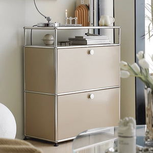 <span class=keywords><strong>Meuble</strong></span> d'appoint modulaire moderne en acier inoxydable avec étagère ouverte, organisateur de <span class=keywords><strong>rangement</strong></span> autoportant pour salon et bureau à domicile - Product Image 5