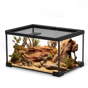 Terrarium <span class=keywords><strong>en</strong></span> verre entièrement transparent, durable, <span class=keywords><strong>vivarium</strong></span>, boîte de reproduction, aquarium pour animaux de compagnie, geckos, tortues - Product Image 6